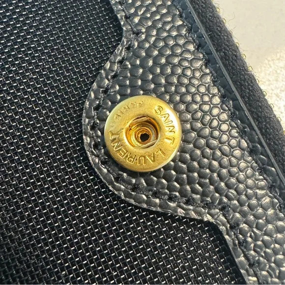 SAINT LAURENT black Cassandre Matelasse Bi-Fold Wallet - Picture 10 of 15